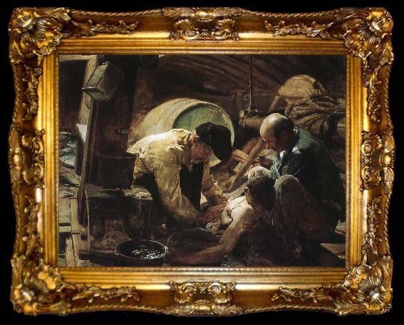 framed  Joaquin Sorolla Said the fish is very expensive, ta009-2